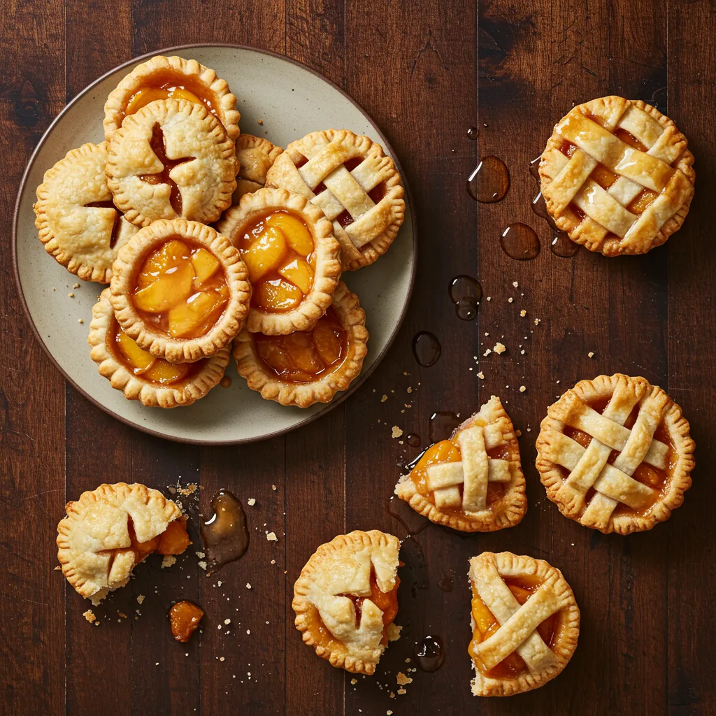 mini-peach-pies-serving Mini Peach Pies served with ice cream