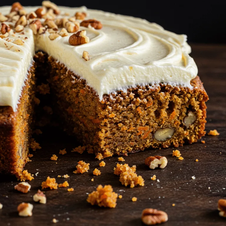 Keto carrot cake 2 Keto carrot cake with cream cheese frosting on rustic table