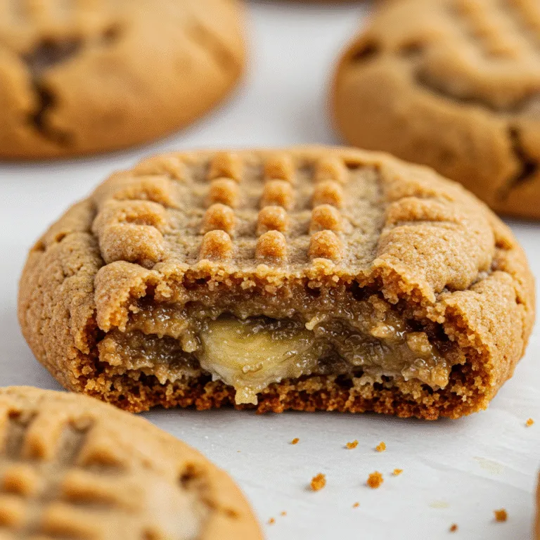 Peanut Butter Banana Cookies 2 Soft and chewy peanut butter banana cookies on a plate