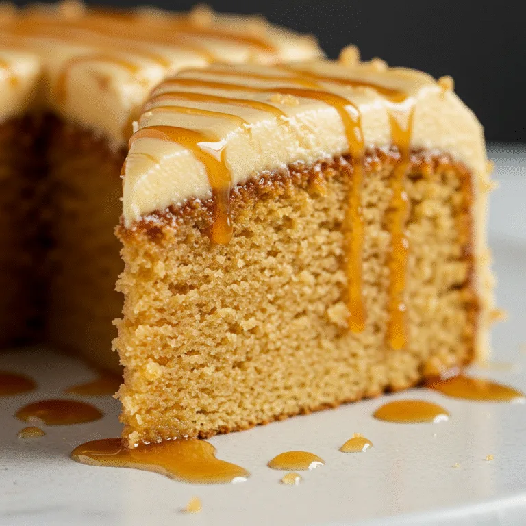 Harry Potter Butterbeer Cake 2 Harry Potter Butterbeer Cake with butterscotch buttercream frosting and sauce drizzle